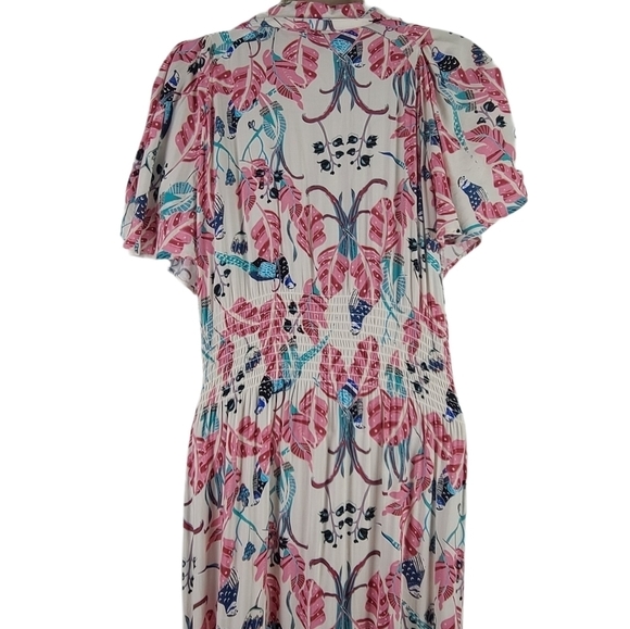 Poetic Justice Peacock Print Maxi Dress‎ Large - Picture 8 of 10
